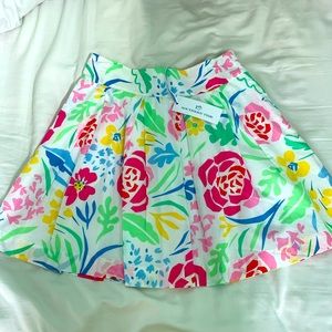 NWT Southern Tide floral print pleated skirt